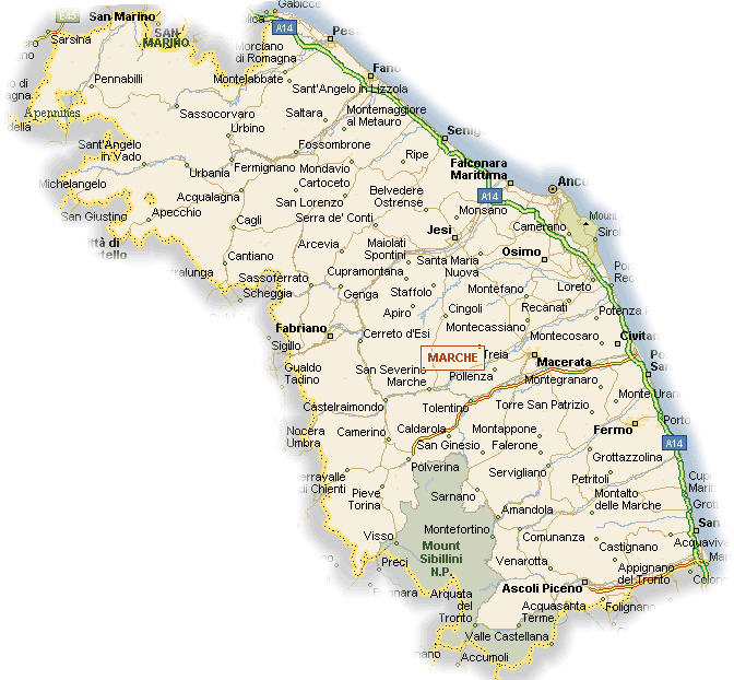 Mappa Marche