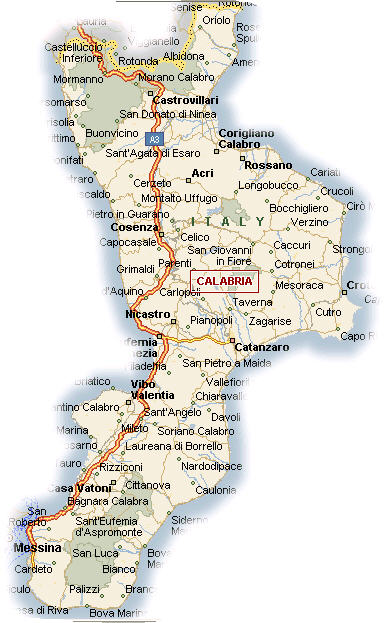 Mappa Calabria